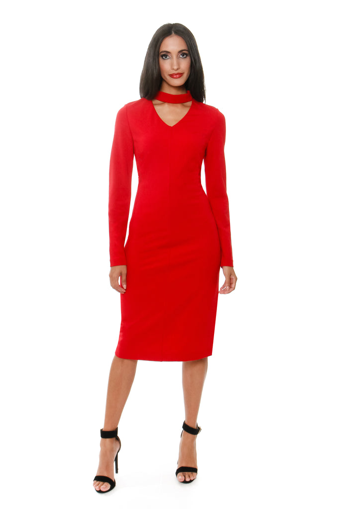 The Long Sleeve Mock Neck Sheath Classic