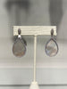 MOP Pendant Silver Earrings w/ Cubics