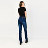 Laced Up Leg Print Insert Skinny - Ceniajeans