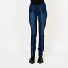 Laced Up Leg Print Insert Skinny - Ceniajeans